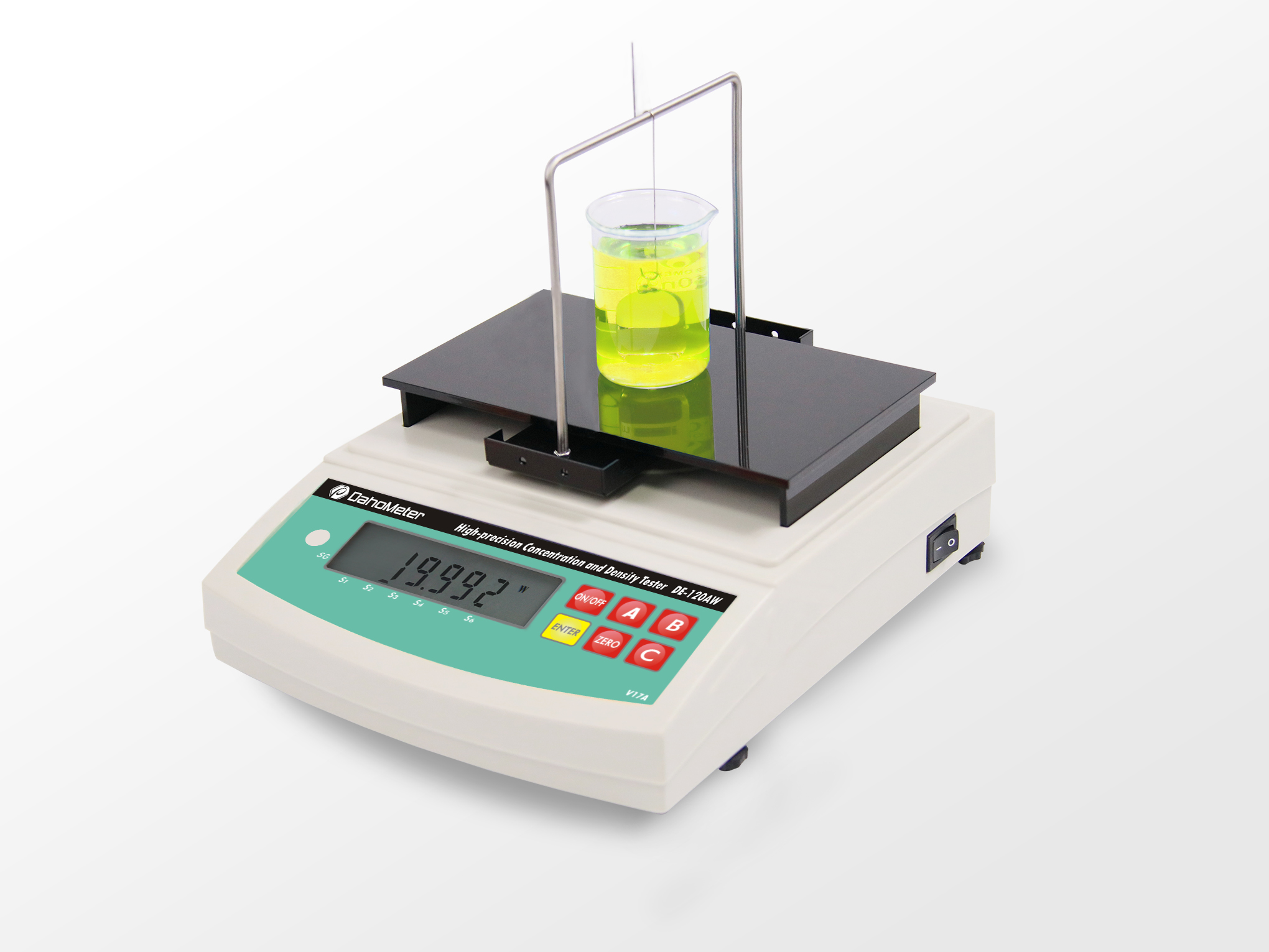 高精度氨水濃度測試儀DE-120AW是Dahometer品牌經(jīng)典款產(chǎn)品，流通市場多年，廣獲客戶好評；通過密度原理，自動讀取氨水濃度、波美度、密度等數(shù)值。采用德國原裝進(jìn)口傳感器，測量精度更高，更可靠，更耐用！
